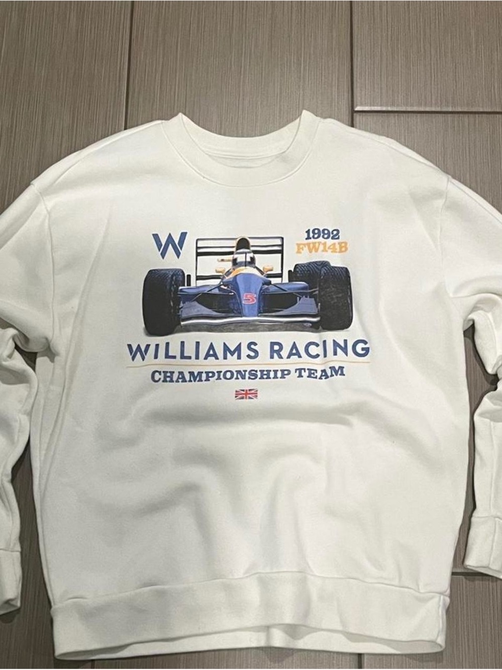 Hollister Cream Williams Racing Graphic Crewneck